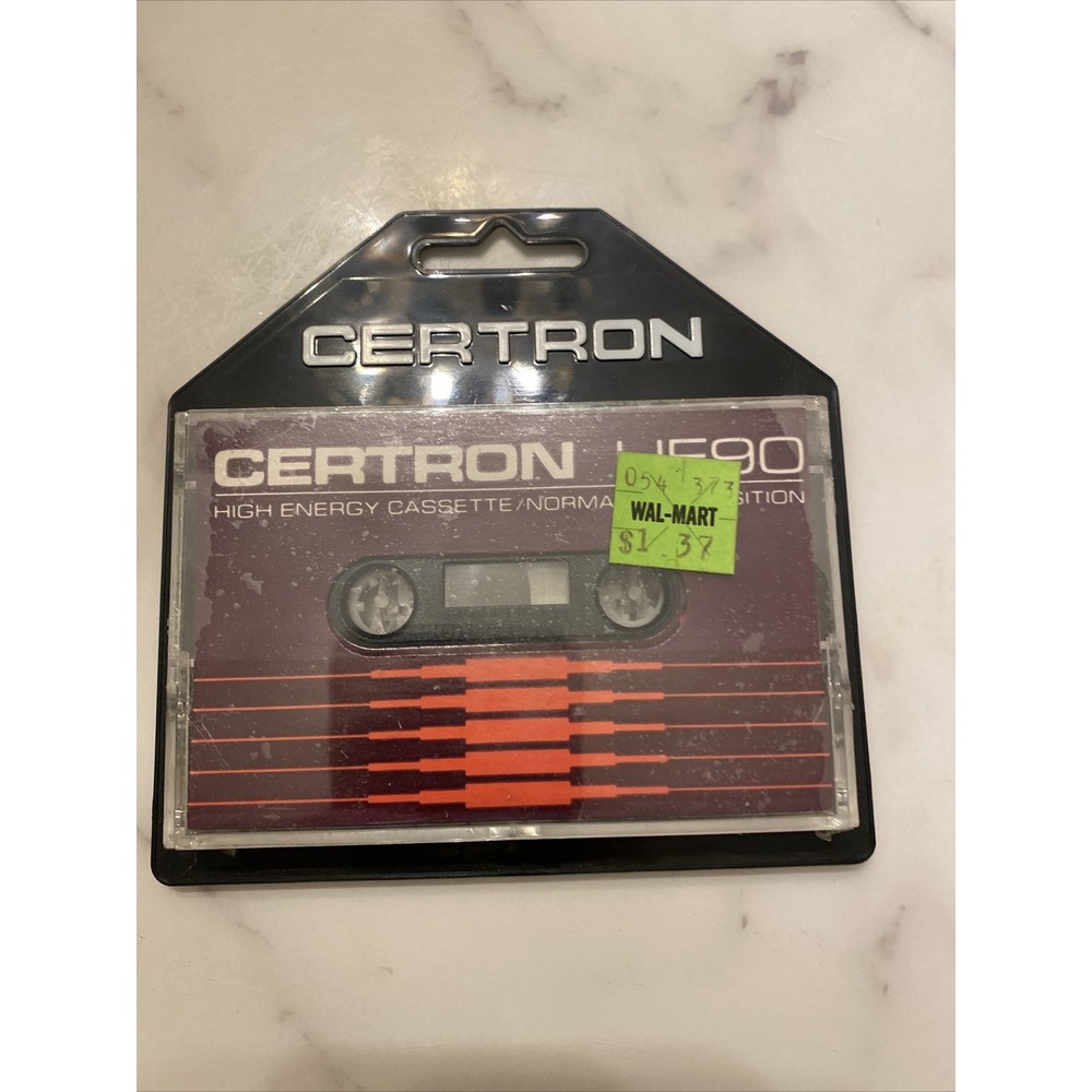 1x CERTRON HE 90 Cassette Tape Sealed On Tape Hanger